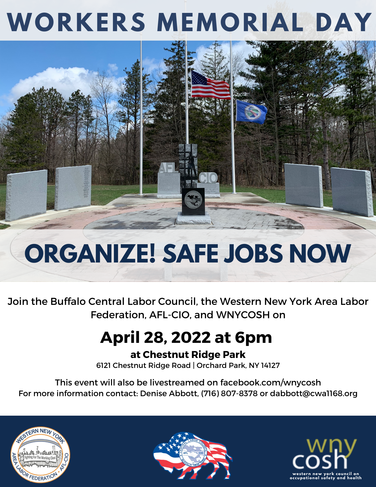 Flyer for Worker Memorial Day 2022